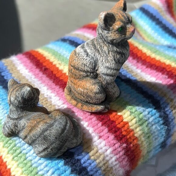 POLYSTONE 3” TABBY KITTY CAT FIGURES UNBRANDED - Picture 6 of 11